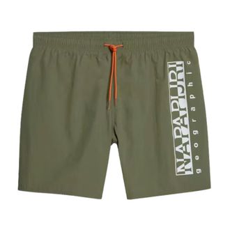 Napapijri Beachwear, male, Green, L, Green Regular Fit Swim Shorts