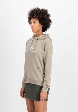Alpha Industries Hoodie ALPHA INDUSTRIES New Basic Hoodie BL W, Damen, Gr. S, beige (vintage sand), Obermaterial: 80% Baumwolle, 20% Polyester, regular fit, Sweatshirt
