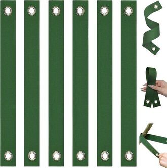 OEM 6 Ataduras Para &Aacute;rboles De 40 Cm - Verdes - Soporte De Nailon Resistente Para &Aacute;rboles J&oacute;venes - Resistentes A Huracanes - Ataduras Expandibles