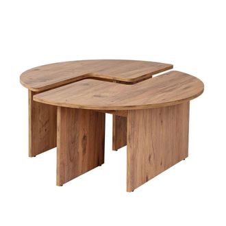 Concept Usine Mesa de centro redonda d&uacute;o pino atl&aacute;ntico 90cm