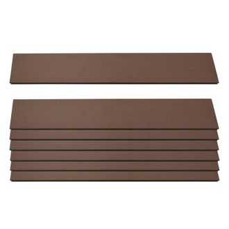 Hhg [nunca Usado] Juego De 7 Listones Para Pantalla Protectora De Wpc Sarthe, Tablas Cortavientos, Aprox. 1 M&sup2;, Con Certificaci&oacute;n Mvg, 90 Cm, Marr&oacute;n