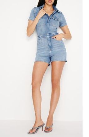 Good American Fit for Success Denim Romper in Blue274 at Nordstrom Rack, Size X-Small