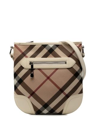 Burberry Borsa a tracolla Supernova Check Dryden in tela cerata 2000-2017 - Marrone