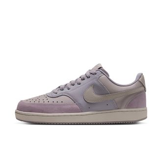 Nike Womens Court Vision Low Suede Shoes in Purple | IQ9757-002
