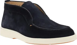 Santoni Mens Desert Suede Ankle Boots Blue Sneaker