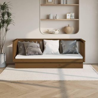 vidaXL Vidaxl - Sof&aacute; Cama De Madera Maciza De Pino Marr&oacute;n Miel 75x190 Cm