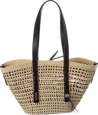 Loewe Braid Medium Palm & Leather Tote