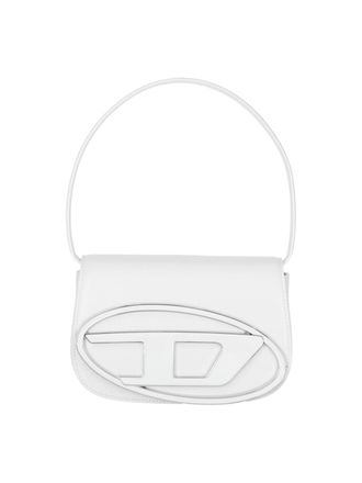 Diesel Rectangular White Leather 1DR Shoulder Bag