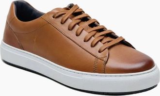 Ben Sherman Mens Ben Sherman Ace Cupsole Leather Mens Tan Trainers - Brown - Size: 10