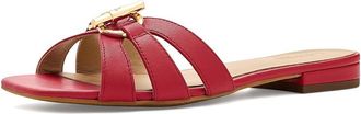 Lauren Ralph Lauren Blaike Nappa Leather Slide Sandals Womens Sandals Festive Red : 5.5 B - Medium