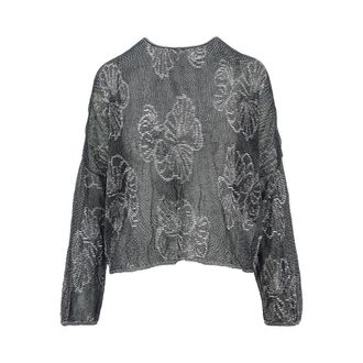 Emporio Armani Jacquard cotton-blend sweater Woman L