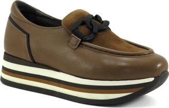 Softwaves Womens Cala Platform Shoes In Cognac/wood