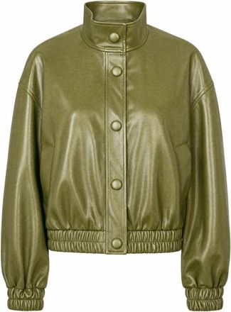 Rue de Femme RUE de Femme - Emmalynn Vegan Jacket - Dames - Jassen - Groen - Maat: L Leer