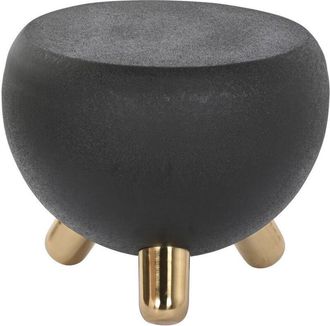 DKD Home Decor Mesa Auxiliar Dkd Home Decor Negro Dorado Hierro 51 X 51 X 44 Cm