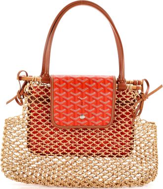 Goyard Aligre Bag Raffia Net with Coated Canvas