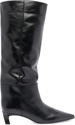 Ángel Alarcón 50mm leather boots - women - Calf Leather/Calf Leather/Rubber - 37 - Black