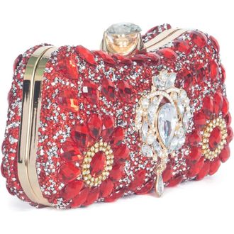 Lauren Lorraine Elegant Clutch in Red at Nordstrom
