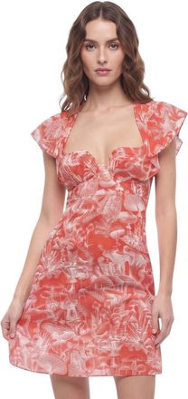 Stella McCartney Red Sweet Heart Neck Mini Dress