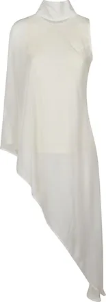 La Collection Organza Silk Asymmetrical Sheer Top