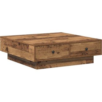vidaXL Mesa De Caf&eacute; Madera Vieja 90 X 90 X 28 Cm Madera Contrachapada Vidaxl