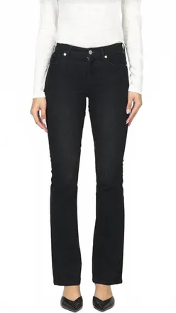 Dear John Denim Jaxtyn Mid Rise Pants In Black Velvet