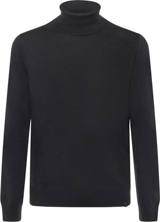 Fay Turtleneck Trui - Heren - Coltruien - Zwart - L - Wol - Truien & Vesten