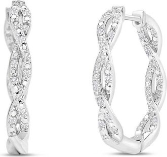 Jaclyn Smith Platinum Plated 0.50 Ct. Tw. Lab-Grown Moissanite Earrings