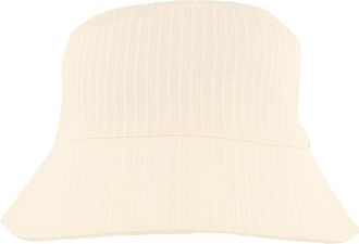 Generic Ladies Textured Bucket Sun Hat Ivory White