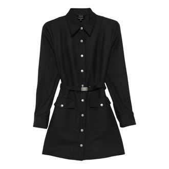 A.P.C. A.p.c. - Shirt Jurken - Dames - Jurken - Zwart - Maat: XS