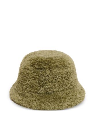 Apparis Amara bouclette bucket hat - women - Polyester/Recycled Polyester/Recycled Polyester - One Size - Green