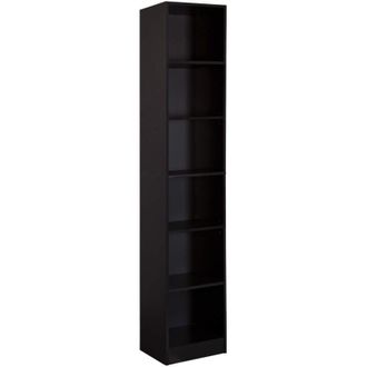 Mobili Rebecca Libreria Rebecca Mobili Suyuk 200x40x29,5 Truciolato Nero Moderno
