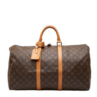 Louis Vuitton Brown Monogram Monogram Leather Boston Bag (Pre-Owned)
