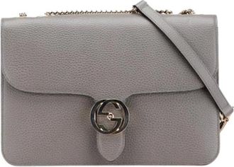 Gucci Pre-owned Cross Body Bags, female, Gray, Size: ONE SIZE Pre-owned Vintage Crossbody Bag