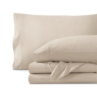Bare Home Organic Cotton Jersey Sheet Set in Sand at Nordstrom, Size Twin X-Long