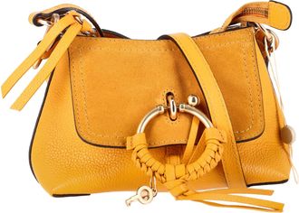 Chlo&eacute; See by Chlo&eacute; Mini Joan schoudertas in geel leer