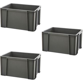 Sundis Sundis set di 3 contenitori MASTER BOX, 17L, Componibili e impilabili, Grigio antracite