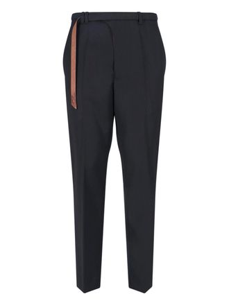 Diesel Black Tailored Biker Belt Straight Trousers