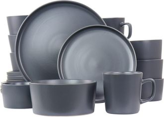 Elama Luxmatte Dark Grey 20 Piece Dinnerware Set at Nordstrom
