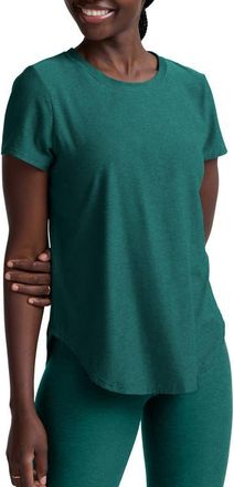 Beyond Yoga On the Down Low T-Shirt in Teal Sea Heather at Nordstrom, Size X-Large