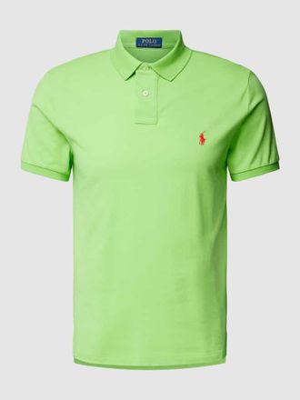 Polo Ralph Lauren Poloshirt mit Logo-Stitching Modell BASIC in Hellgruen, Gr&ouml;&szlig;e XS