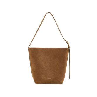 Anine Bing Elly Bucket Bag - Dames - Schoudertassen - Bruin - ONE Size - Su&egrave;de - Tassen
