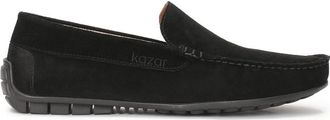 Kazar Heren su&egrave;de zwarte mocassins - Heren - Loafers - Zwart - 39 EU - Su&egrave;de - Schoenen