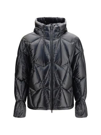 Moose Knuckles Mens Puffer Jacket Iceberg Quilted Black Nylon Padded & Down