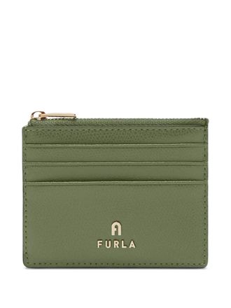 Furla Camelia card holder - women - Leather/Viscose - One Size - Green
