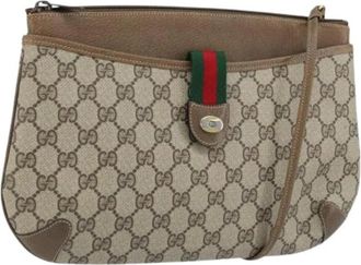 Gucci Pre-owned Vintage Schoudertas - Dames - Vintage Schoudertas - Beige - ONE Size - Leer - Vintage
