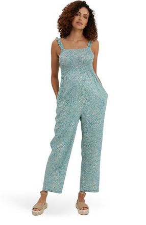 Nom Maternity Marais Maternity Smocked Jumpsuit in Floral at Nordstrom, Size Small