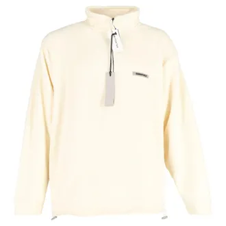 Fear of God Fear of God Essentials Polar Half-Zip Fleece Jacket in Cream Polyester