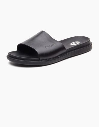 base Mens Base London Albany Leather Mens Black Slides - Size: 10