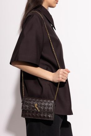 Bottega Veneta Andiamo Clutch, Womens, Brown