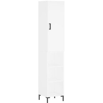 vidaXL Vidaxl - Aparador Alto Madera Contrachapada Blanco 34,5x34x180 Cm